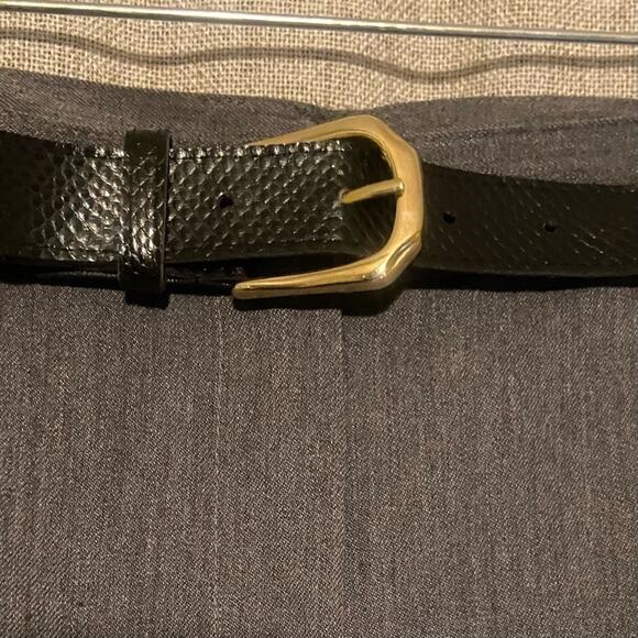 VINTAGE Dark Gray Pleated Women's Slacks With Black Belt Size 16, 33” - Picture 3 of 12